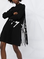 Thumbnail for your product : Palm Angels Two-Tone Fringed Dress