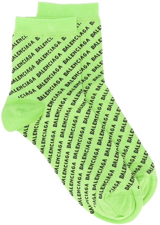 neon green balenciaga socks