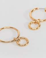 Thumbnail for your product : Monki Double Hoop Drop Earrings