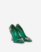Thumbnail for your product : Dolce & Gabbana Patent Leather Pumps With Embroidery