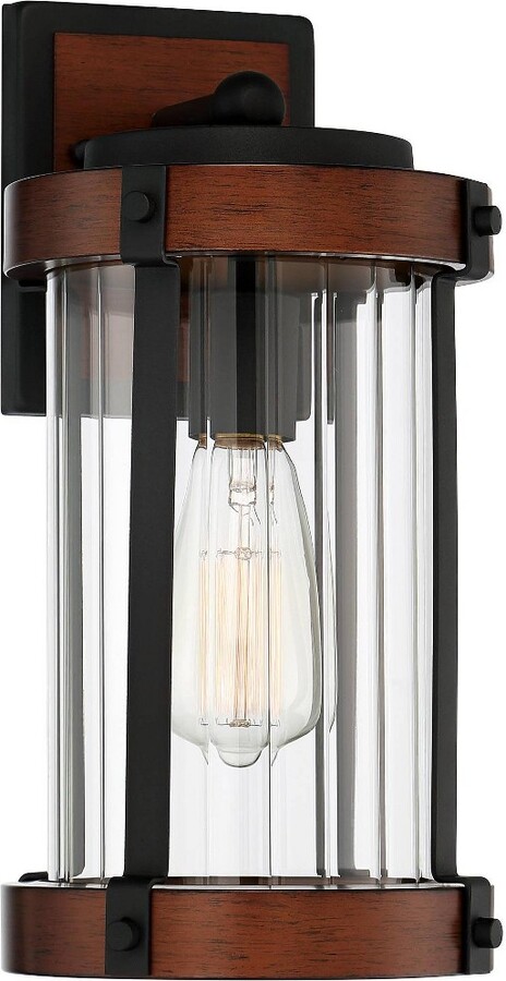 John Timberland Modern Rustic Outdoor Wall Light Fixture Black Aluminum ...