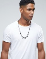 Thumbnail for your product : ASOS Spiked Nekclace In Gunmetal