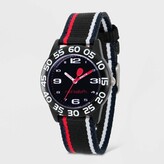 Thumbnail for your product : Kid' Red Balloon Platic Time Teacher Red And White Stripe Watch - Black