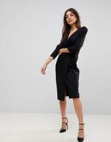 Thumbnail for your product : ASOS DESIGN Wrap Front Midi Dress