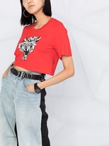 Thumbnail for your product : Just Cavalli tiger-print cropped T-shirt