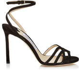 Thumbnail for your product : Jimmy Choo MIMI 100 Black Suede Wrap Around Sandals