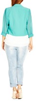 Thumbnail for your product : City Chic Plus Size Women's Chiffon Sleeve Crop Blazer