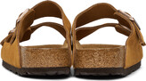 Thumbnail for your product : Birkenstock Tan Regular Suede Soft Footbed Arizona Sandals