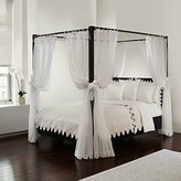 Thumbnail for your product : Royale Linens Bed Canopy Ivory Sheer Panels, Complete 8 piece Set with Ties Backs, Fits all Size Beds