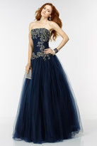 Thumbnail for your product : Alyce Paris - 6541 Long Dress In Navy Gold