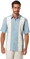 Thumbnail for your product : Cubavera Contrast Panel Bamboo Embroidered Rayon Shirt