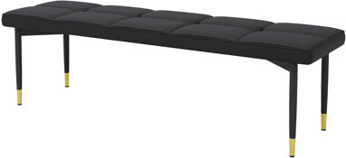 59-Inch Wide Multifunctional Shoe Bench with Comfortable Faux Leather Seat and Sturdy Frame