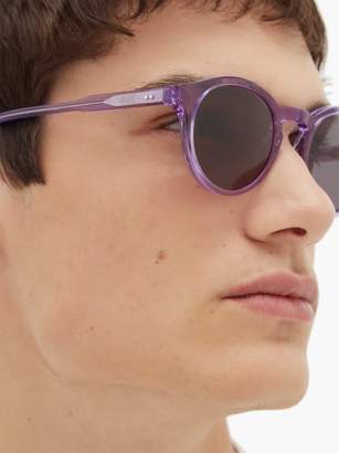 Sun Buddies Zinedine Round Sunglasses - Mens - Purple