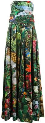 Dolce & Gabbana Jungle-Print Floor-Length Dress