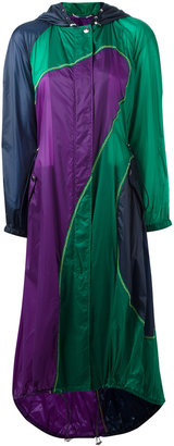Versace colour wave hooded coat
