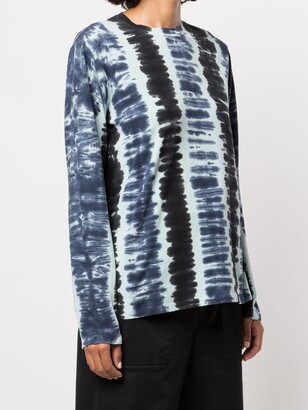 proenza schouler white label tie dye long sleeve t shirt