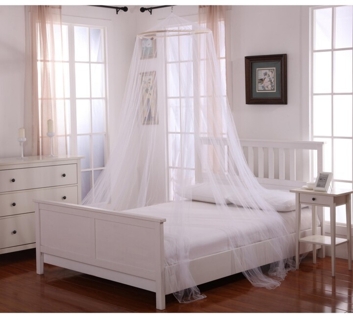 Almabner SADA72 Canopy Bed Canopy Mosquito Net for Bed Lace Dome Netting Bedding with Elegant Ruffle Lace for Girls and Baby