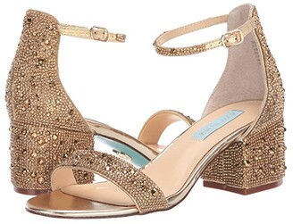 betsey johnson blue block heel