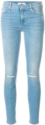 7 For All Mankind distressed skinny jeans