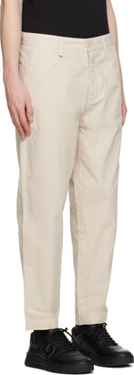 HUGO BOSS Beige Relaxed-Fit Trousers