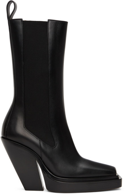 Bottega Veneta Black The Lean Chelsea Boots - ShopStyle