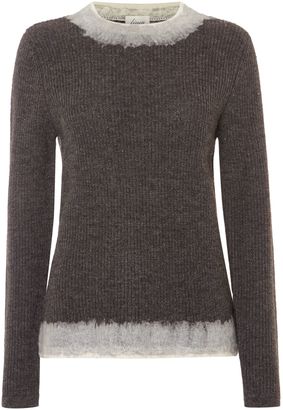 Linea Textured trim knit jumper