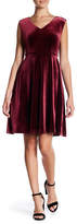 Thumbnail for your product : London Times Velvet Fit & Flare Dress (Plus Size)