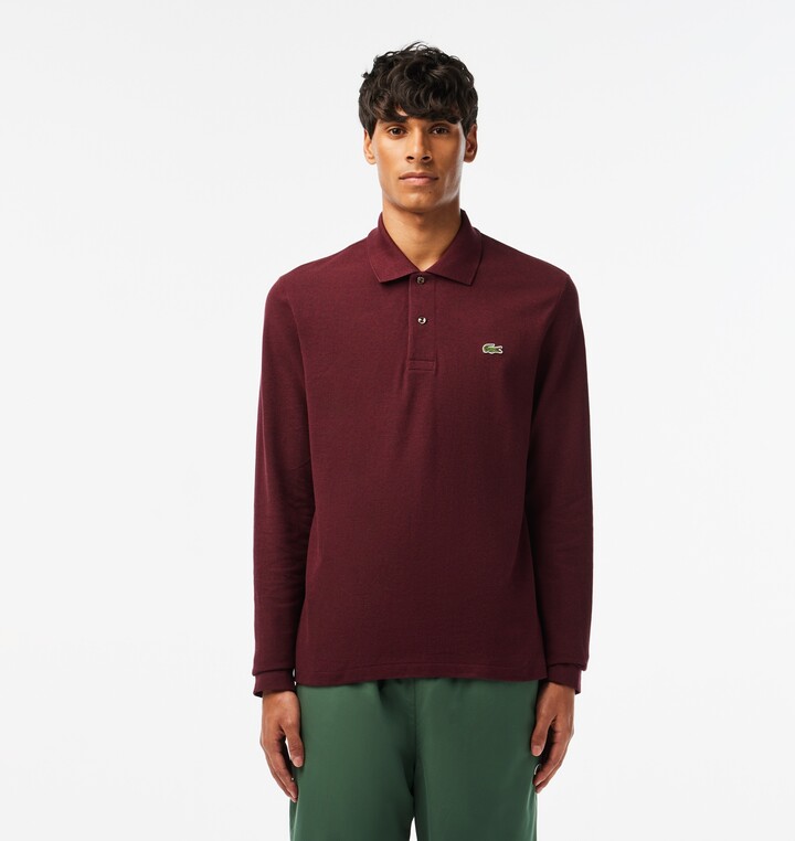 Lacoste Original L.12.12 Long Sleeve Heathered Cotton Polo - ShopStyle