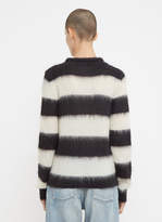 Thumbnail for your product : Saint Laurent Striped Loose Knit Jumper in Black