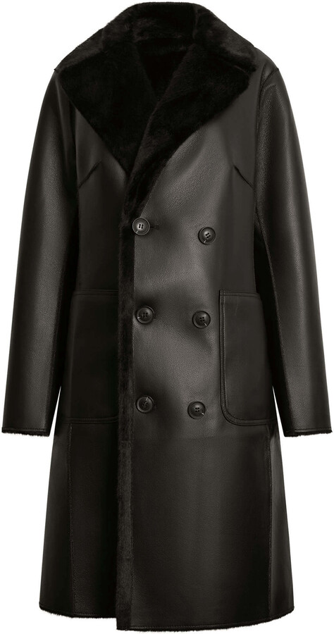 James Lakeland Black Reversible Faux Fur Coat