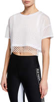 Thumbnail for your product : Alo Yoga Afterglow Short-Sleeve Layered Crop Tee w/ Mesh