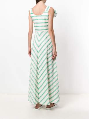 DELPOZO striped flared maxi dress