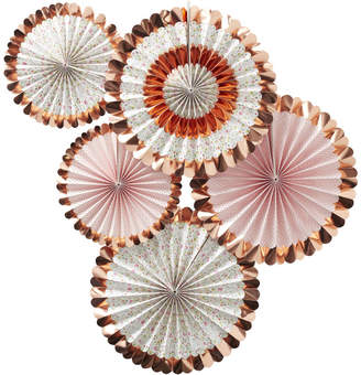 Ginger Ray Ditsy Floral Rose Gold Foiled Pin Wheel Fan Decorations