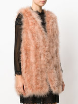 Thumbnail for your product : Twin-Set feathers sleeveless jacket
