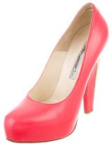 Thumbnail for your product : Brian Atwood Leather Platform Pumps