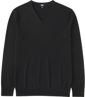 Uniqlo Men Extra Fine Merino V-Neck Sweater