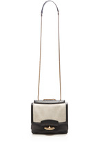 Thumbnail for your product : Nina Ricci Gala Leather and Linen Shoulder Bag