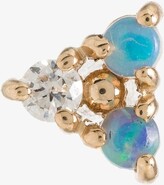 Thumbnail for your product : WWAKE 14K Yellow Gold Tri-Opal Diamond Earrings