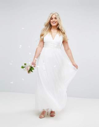 ASOS Curve CURVE BRIDAL Tulle Maxi Prom Dress