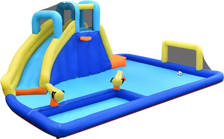 Mecale 6-in-1 Inflatable Water Slide Jumping House without Blower
