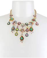 Thumbnail for your product : Betsey Johnson Gold-Tone Multi-Stone Flower Statement Necklace, 15" + 3" extender