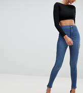 Thumbnail for your product : ASOS Design Rivington High Waist Denim Jeggings In Mid Blue Wash With Star Bum Detail
