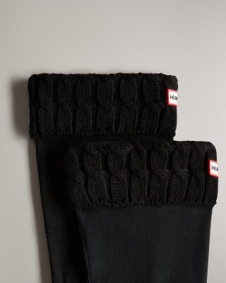 Hunter 6 Stitch Cable Knitted Cuff Tall Boot Socks