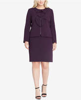 Thumbnail for your product : Tahari ASL Plus Size Ruffle-Front Zippered Skirt Suit