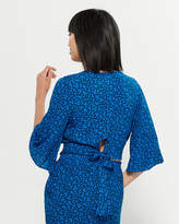 Thumbnail for your product : Band of Gypsies Foliage Front-Tie Long Sleeve Blouse