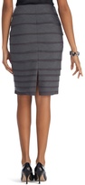 Thumbnail for your product : White House Black Market Luxe Suiting Tiered Gray Pencil Skirt