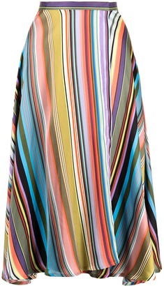 Paul Smith striped A-line skirt - ShopStyle