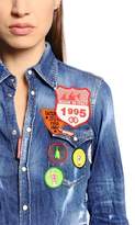 Thumbnail for your product : DSQUARED2 SCOUT PATCHES WASHED DENIM SHIRT