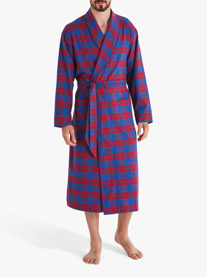 British Boxers Bordeaux Brushed Cotton Dressing Gown ShopStyle Sleepwear