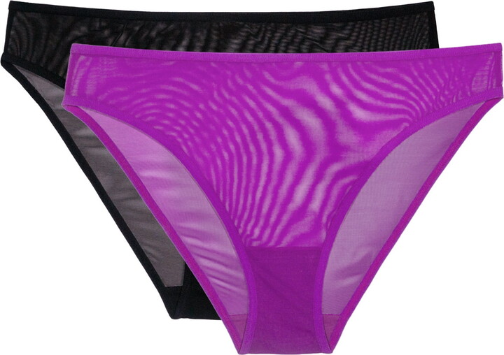 Smart & Sexy Women’s Mesh High Leg Panty, 2-Pack, Style-SA1409